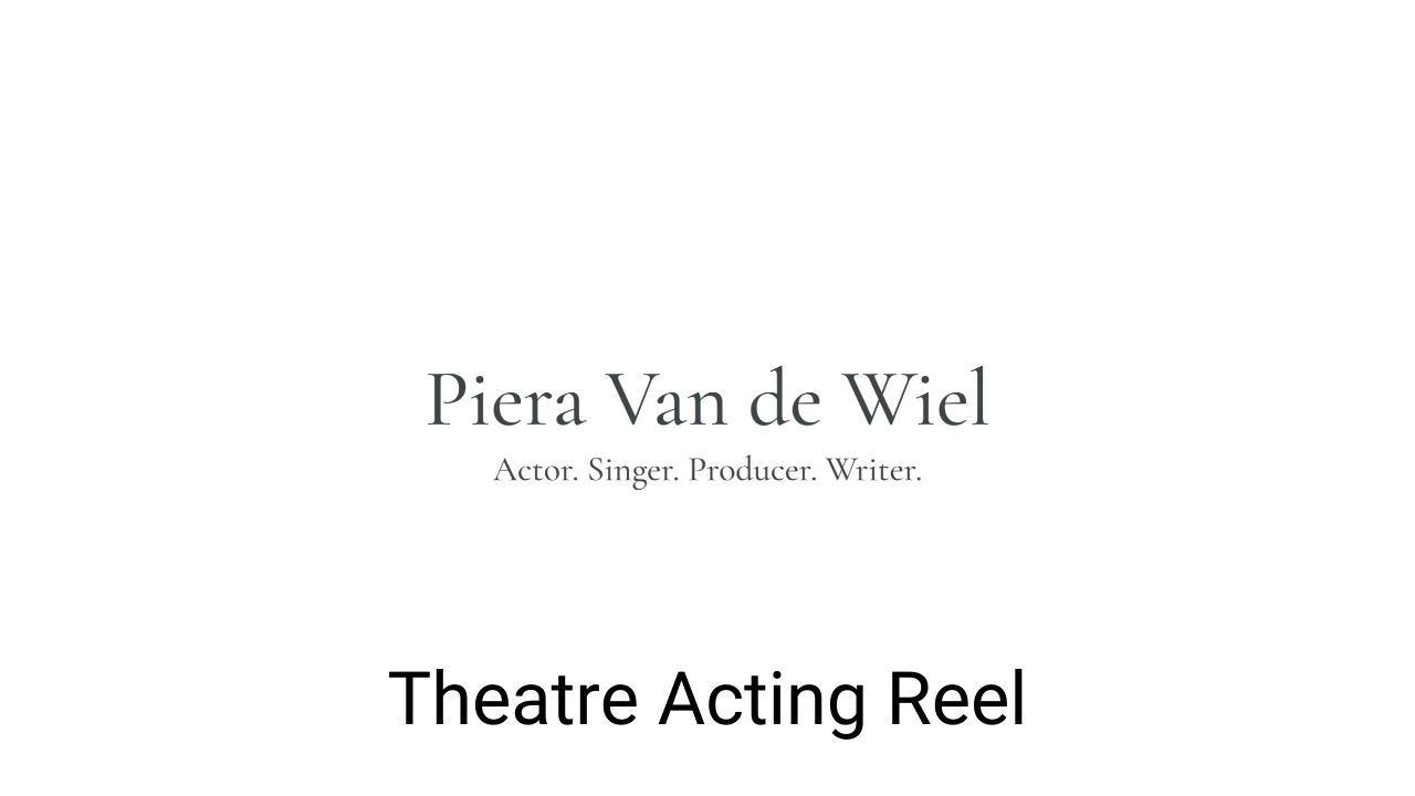 Theatre Acting Reel